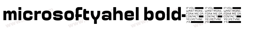 microsoftyahel bold字体转换